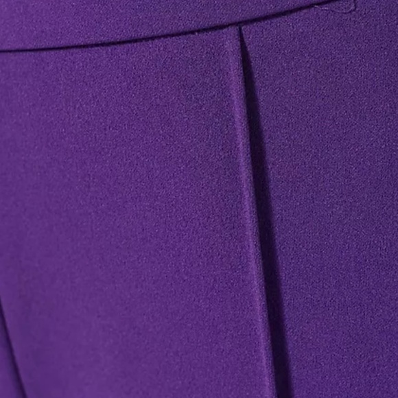 NWT SZ L Attitudes by Renee Reg Global Illusions Crepe Wide Leg Pants NAVY BLUE - Picture 5 of 7